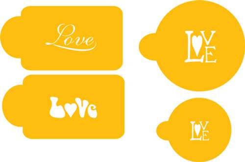 Love Design Cake Stencil - Click Image to Close